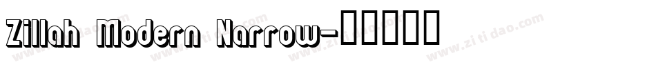 Zillah Modern Narrow字体转换